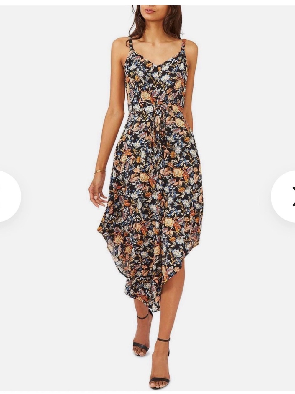 MSK floral wide leg jumpsuit size large